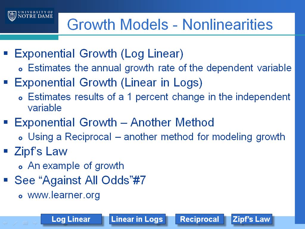 Growth Models Slide